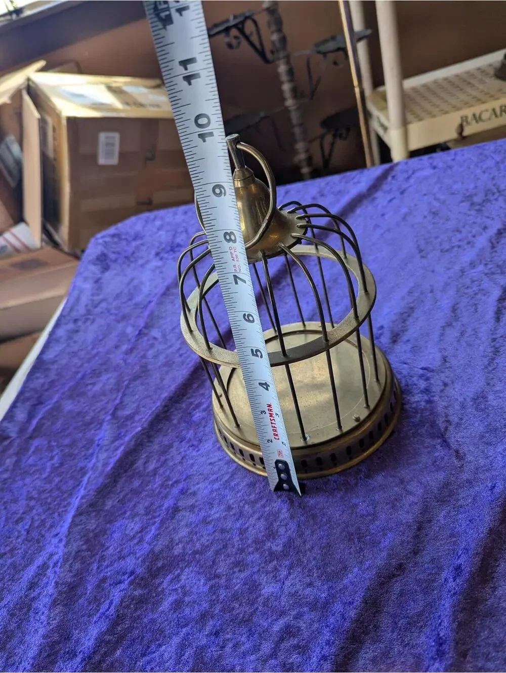 Vintage Brass Decorative Bird Cage